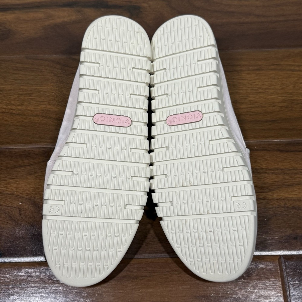 Vionic Women's Size 9.5 Pink Suede Leather‎ Uptown Slip On Loafer Shoes - Picture 9 of 12